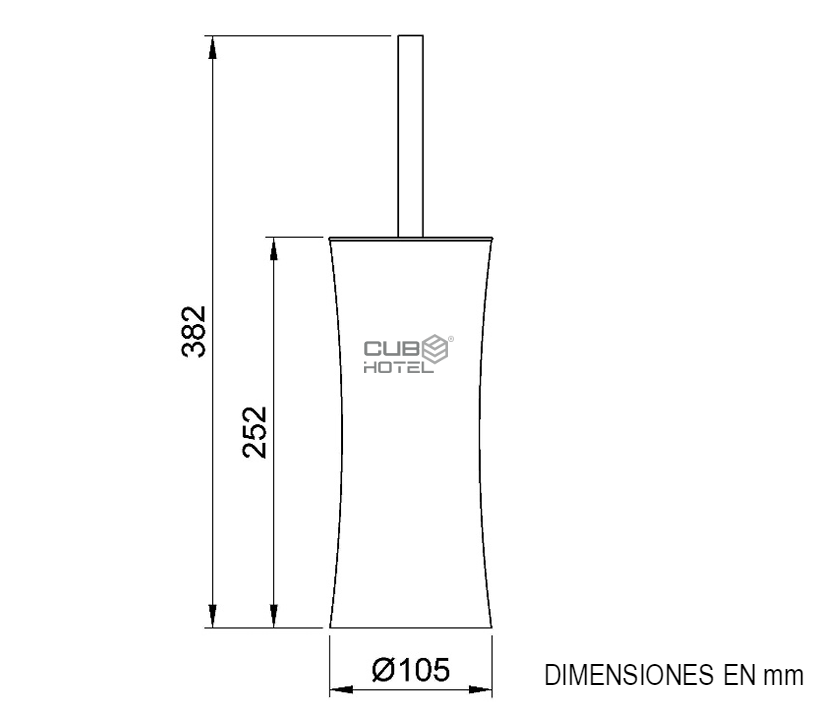 Hourglass Shine Stainless Steel Toilet Brush